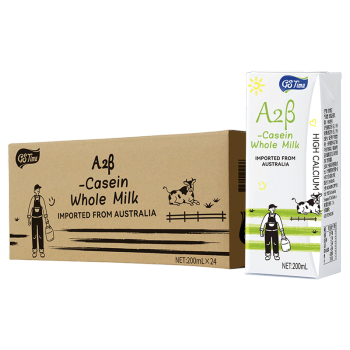 Naturello 太慕 plus会员:太慕 澳大利亚进口A2β-酪蛋白高钙全脂纯牛奶 200ml*24盒