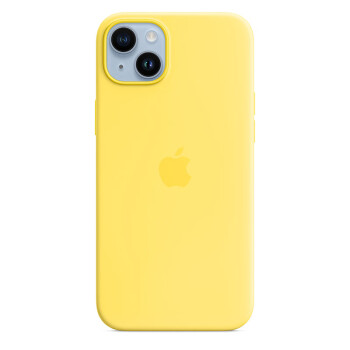 Apple 苹果 iPhone 14 Plus 专用 MagSafe 硅胶保护壳 - 淡黄色
