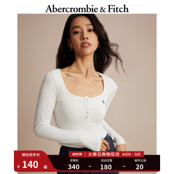 Abercrombie & Fitch 短款正肩长袖T恤 331444-1 ￥139.2