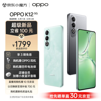 OPPO K12 5G手机 8GB+256GB 青云