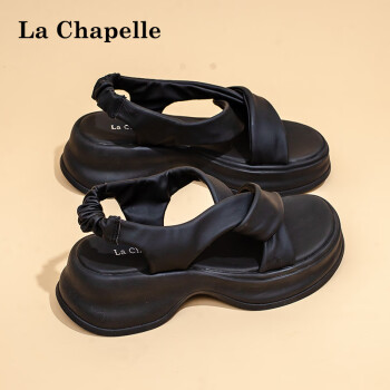 La Chapelle 凉鞋女2024女鞋夏季外穿厚底鞋百搭简约沙滩鞋子女