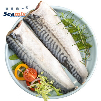 Seamix 禧美海产 冷冻挪威青花鱼片550g/盒 去脏切片 3-4片装 烧烤食材 生鲜海鲜