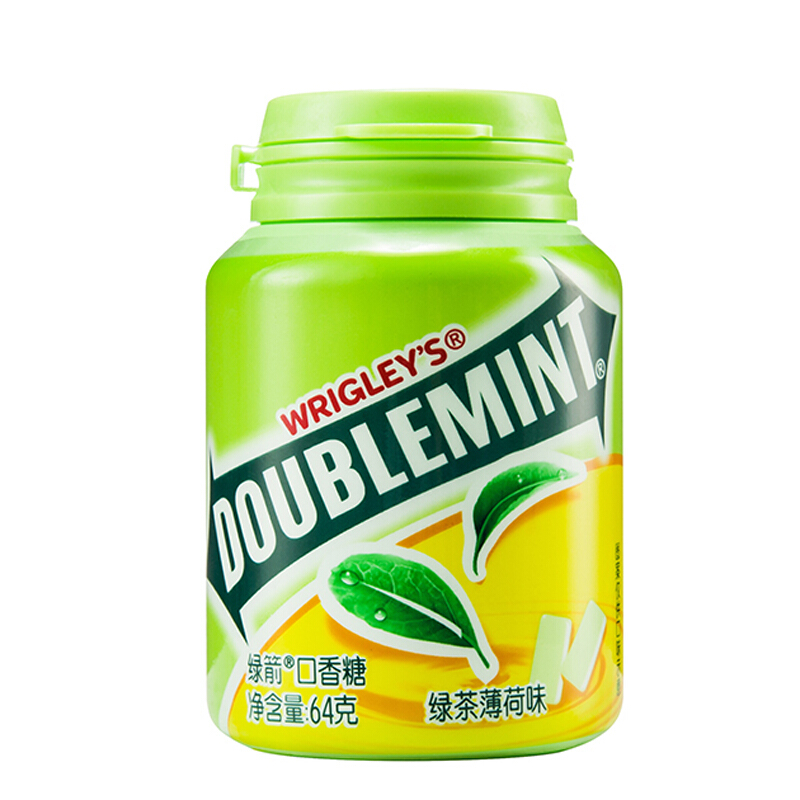 DOUBLEMINT 绿箭 口香糖 绿茶薄荷味 64g 8.5元
