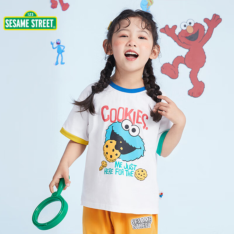 SESAME STREET 芝麻街 儿童短袖t恤 任选3件 33.5元包邮（合11.17元/件，需用券）