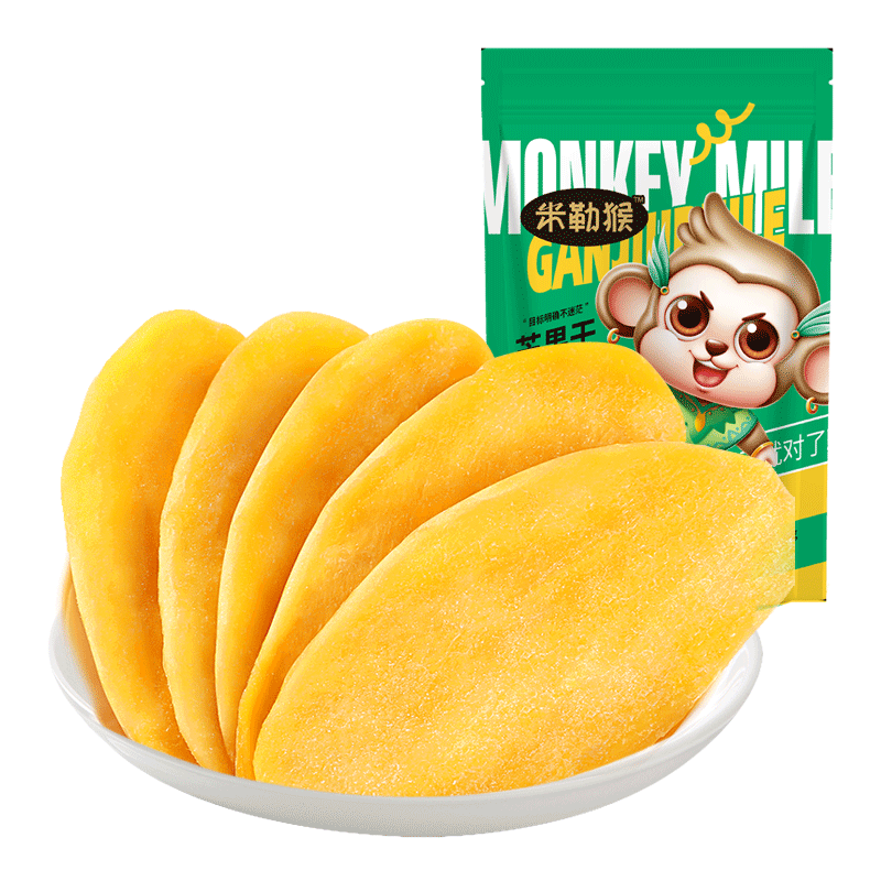 米勒猴芒果干 泰国风味 果脯蜜饯 1袋 厚切大片 8.9元