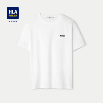 HLA 海澜之家 短袖T恤男女情侣装24新疆棉舒适透气短袖男夏季