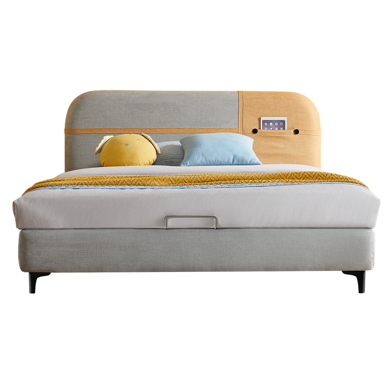PLUS会员：全友家居 现代简约青少年床 可拆洗面料双人软包床 105192 1.5米单布床（不含床垫） 817.7元（需凑单）