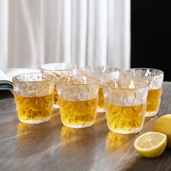 CLASSONLY 品维 冰川杯6只装玻璃杯水杯套装牛奶杯果汁杯啤酒杯250ml