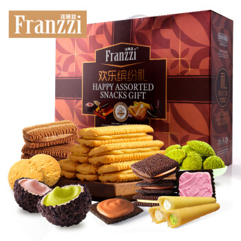 Franzzi 法丽兹 曲奇饼干零食年货礼盒爆浆曲奇下午茶办公室点心大礼包1.92斤