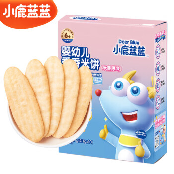 Be&Cheery 百草味 小鹿蓝蓝 _宝宝米饼原味 米饼婴儿零食营养儿童磨牙饼 41g
