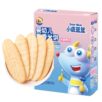 小鹿蓝蓝 小鹿蓝 宝米饼 香蕉味 宝零食儿童零食 营养磨牙 婴儿米饼41g