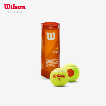 Wilson 威尔胜 专业网球配件 US OPEN 网球比赛儿童网球 3粒装 橙色、