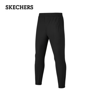 SKECHERS 斯凯奇 男子速干轻盈凉感舒适运动休闲裤针织长裤P224M024 碳黑 S