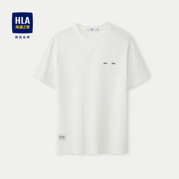 HLA 海澜之家 短袖T恤男24圆领高周波印花短袖男夏季