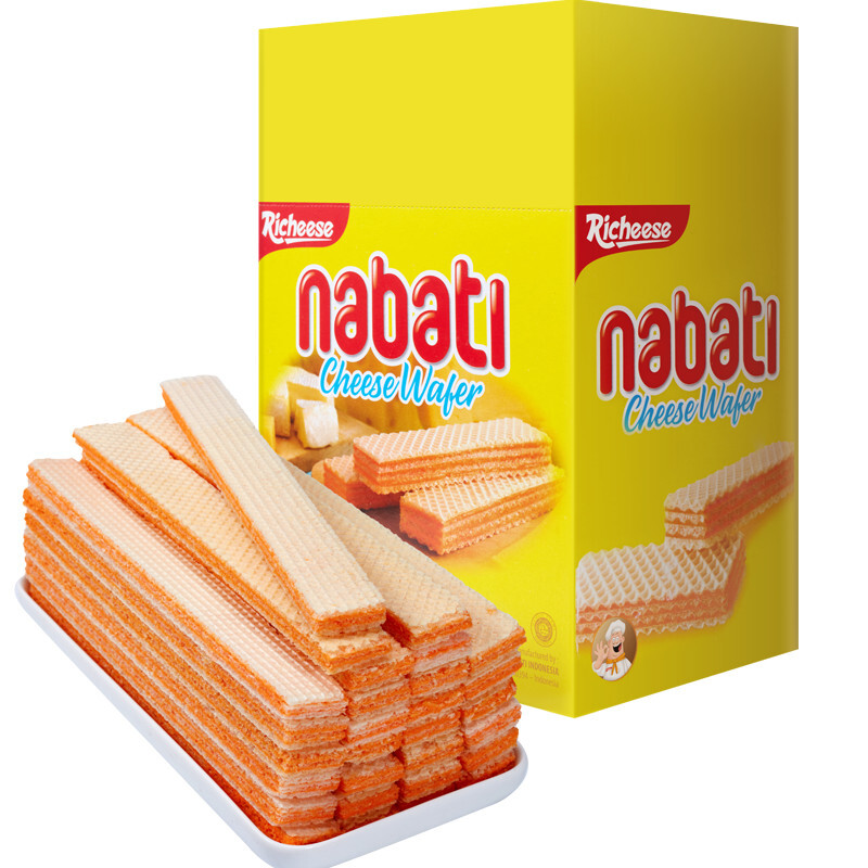 nabati 纳宝帝 丽芝士（Richeese）印尼进口 Nabati 奶酪味威化饼干 460g/盒 进口芝士奶酪夹心 17.95元