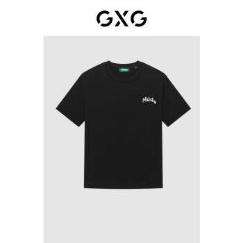 GXG 男装 商场同款柏拉兔联名短袖T恤 23年夏季 黑色 175/L