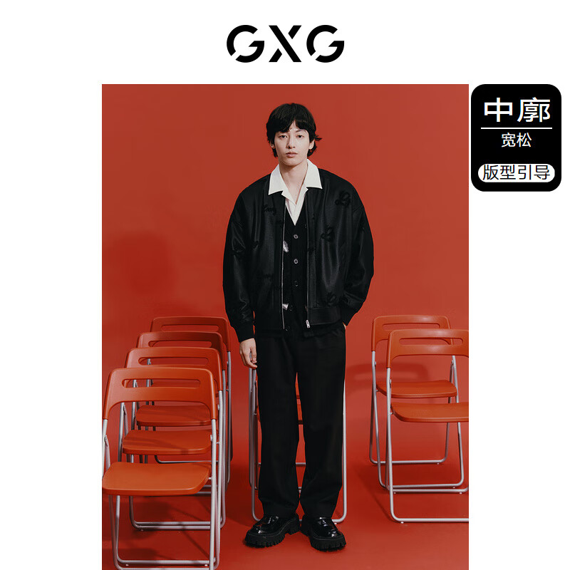 plus会员：GXG男装 新年系列龙纹满印提花复古棒球夹克 124.6元包邮