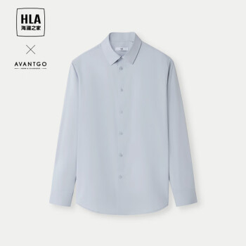 HLA 海澜之家 长袖衬衫男春季24轻商务经典系列纯色休闲衬衣男
