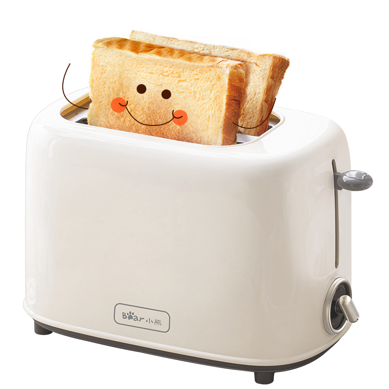 plus会员：小熊（Bear）面包机 2片多功能轻食机 6档烘烤 带防尘盖 DSL-C02K8 74.7元（省省卡后69.6）