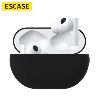 ESCASE 华为freebuds pro保护套蓝牙耳机套液态硅胶软壳全包防摔保护壳 i9黑色