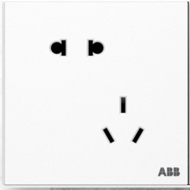 ABB 盈致系列 白色 斜五孔插座10只装 58元（双重优惠）