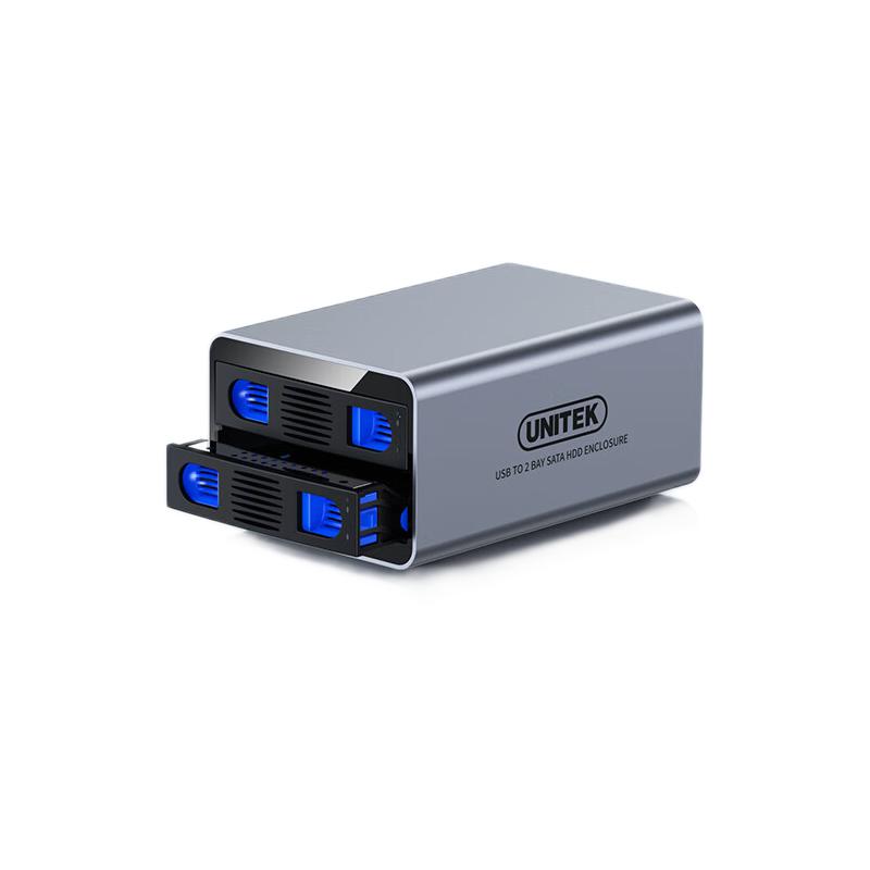 UNITEK 优越者 S308A 2.5/3.5英寸双盘位硬盘柜【不带RAID】 259元