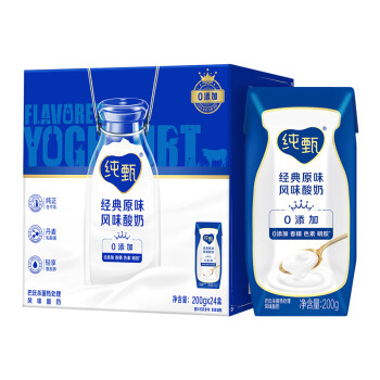 MENGNIU 蒙牛 纯甄 常温风味酸牛奶 200g*24 纯正生牛乳 企业福利