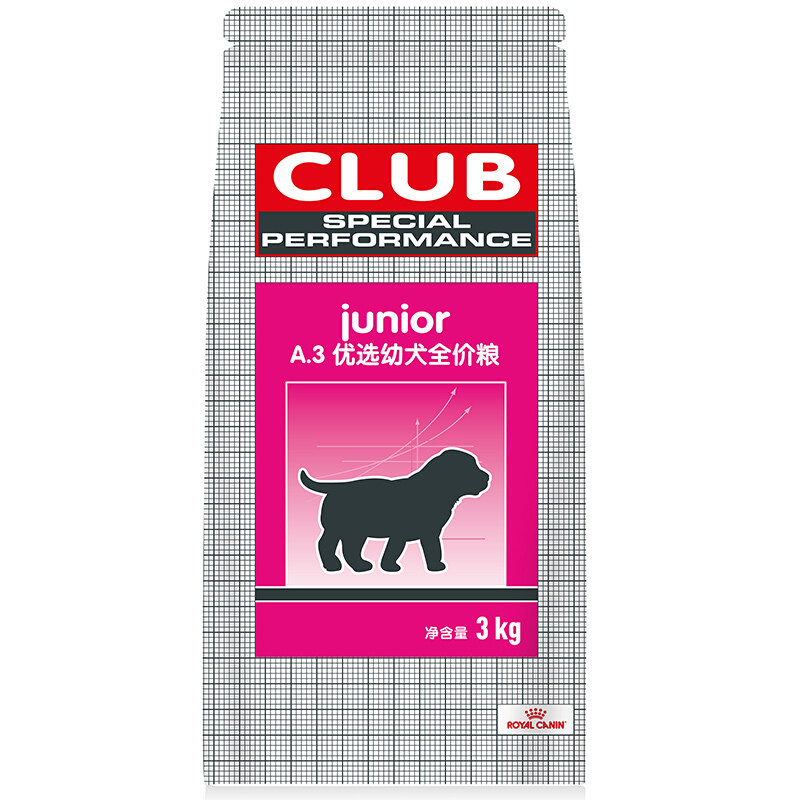 ROYAL CANIN 皇家 A3全犬幼犬狗粮 3kg 券后67.4元