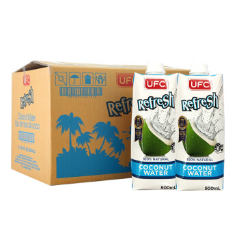 UFC 泰国进口 UFC100%纯椰子水 500ml*12瓶 整箱