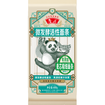 luhua 鲁花 经典（熊猫）六艺活性麦芯精细面条600g