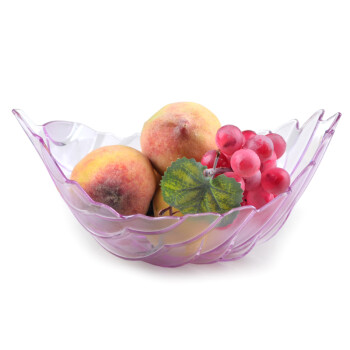 世纪辉煌 创意塑料水果盘瓜果盘食品盒 枫叶沙拉盘 干果盘 糖果盒 单个颜色随机发