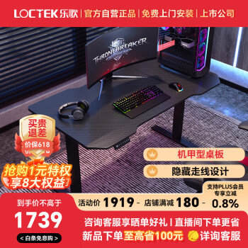 Loctek 乐歌 电脑桌电竞游戏桌电动升降桌 电脑桌游戏桌家用办公书桌E2