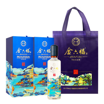 金六福 50度浓香型白酒 500ml*2瓶 送礼品袋 ￥48