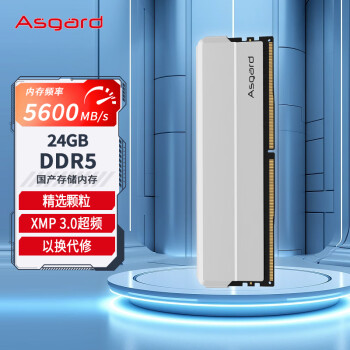 Asgard 阿斯加特 24GB DDR5 5600 台式机内存条 海拉系列