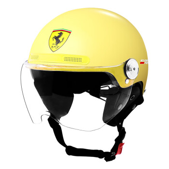 Ferrari 法拉利 头盔四季头盔电瓶车安全帽男女士头盔轻便式半覆式