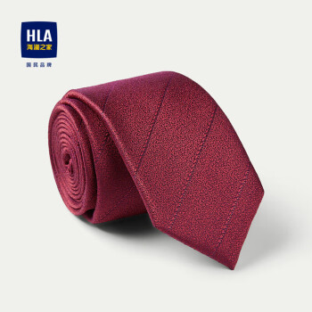 HLA 海澜之家 领带男23含桑蚕丝箭头形光泽宴会款红色领带男