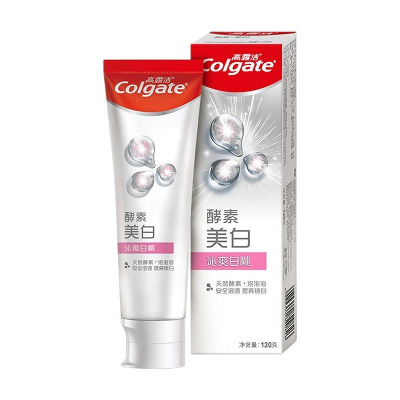 Colgate 高露洁 酵素美白牙膏 沁爽白桃 120g 17.01元