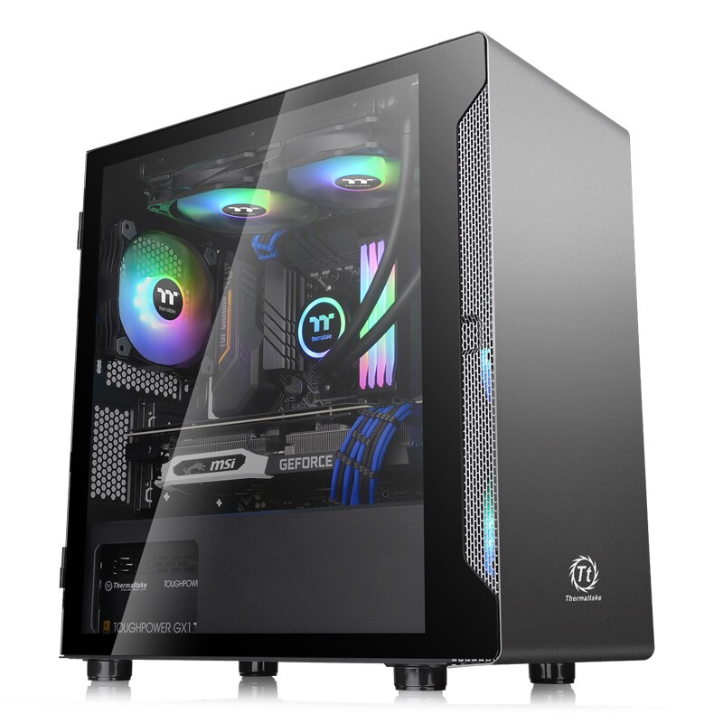 Thermaltake 曜越 启航者A1 MATX机箱 半侧透 钛灰银 199元