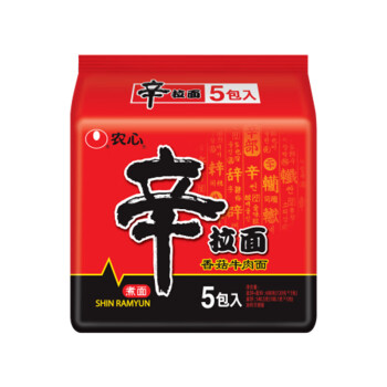 NONGSHIM 农心 香菇牛肉味辛拉面 方便面五连包 120g*5包 ￥15.21