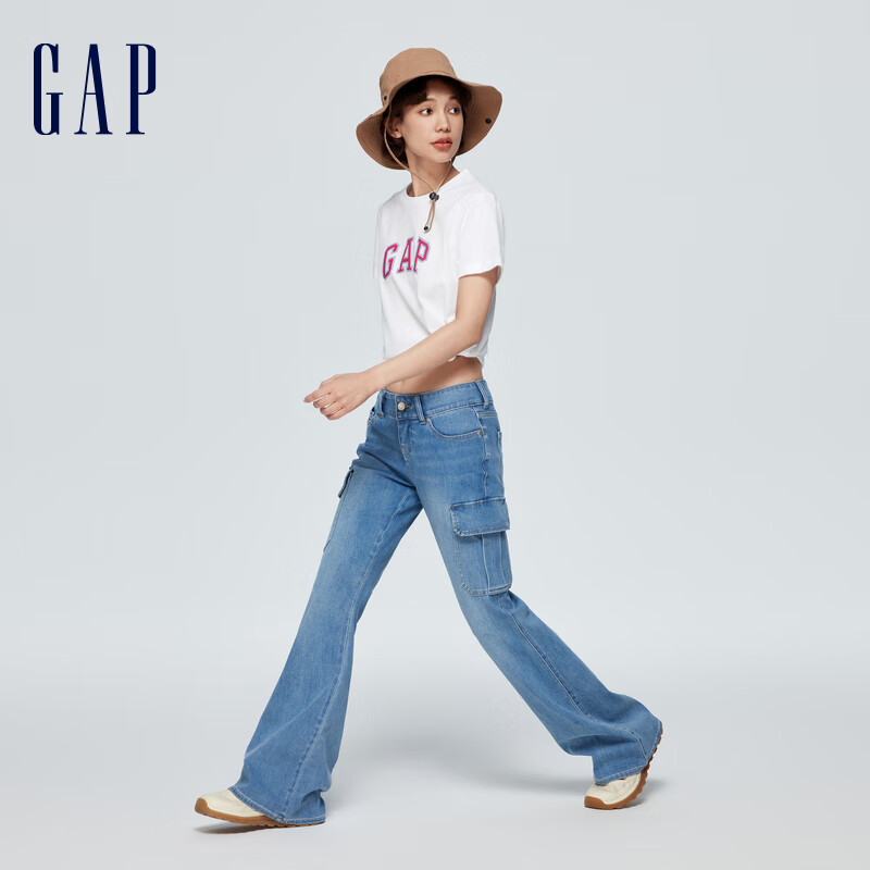 仅限今日、PLUS会员：Gap LOGO印花 纯棉T恤 402168 颜色任选 88.26元包邮（需用券）