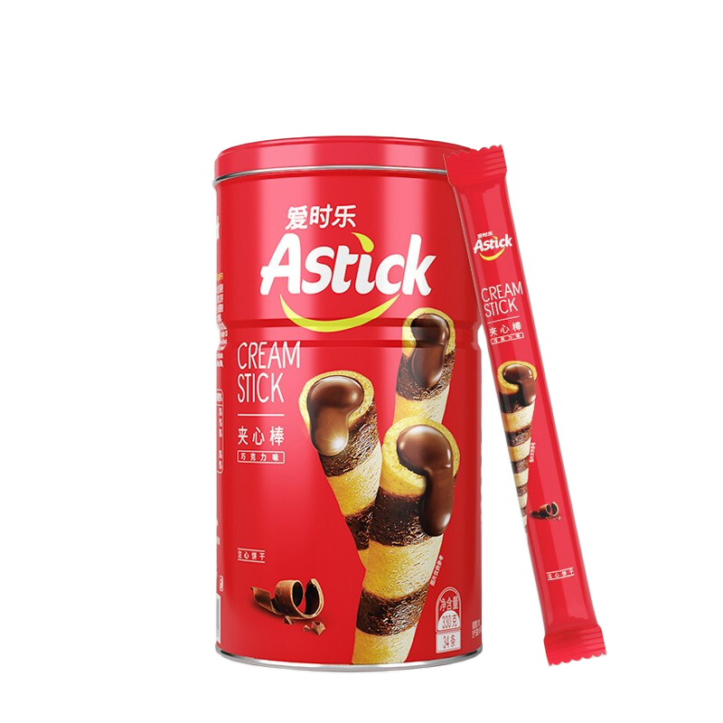 puls会员：爱时乐（Astick） 夹心棒注心威化饼干 330g*1罐 39.24元（合19.62元/件）