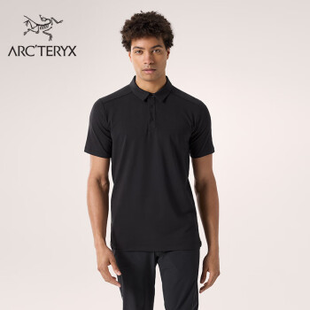 ARC'TERYX 始祖鸟 ARC’TERYX始祖鸟 CAPTIVE POLO 透气 男子 休闲短袖POLO衫 BLACK/黑色 L ￥1200