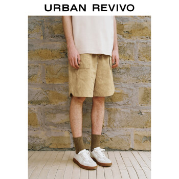 URBAN REVIVO UR2024夏季新款男装时尚休闲百搭工装松紧抽绳短裤UML640031