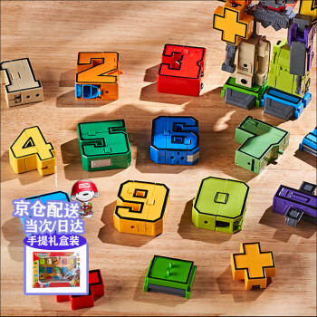 移动端：乐爱祥（LEAIXIANG）儿童数字金刚变形玩具合体机器人积木拼装3-6男孩女孩六一节礼物