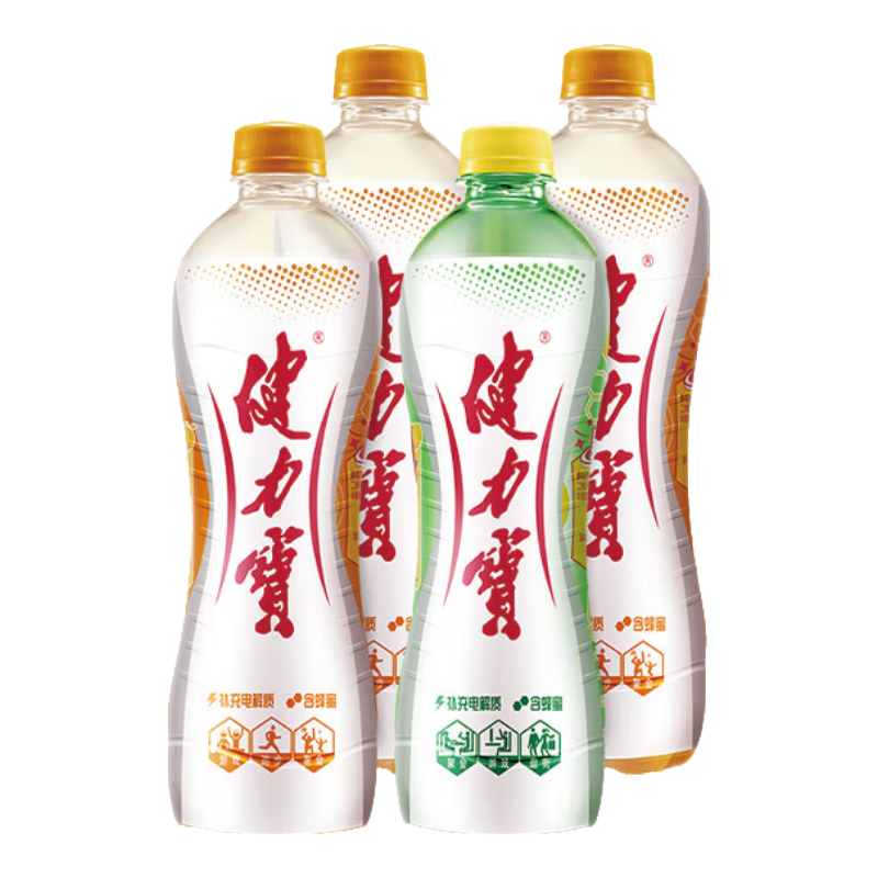 再补货: 健力宝 运动碳酸饮料 橙蜜味+柠蜜味 560ml*4瓶 9.9元包邮（plus会员9.41元）