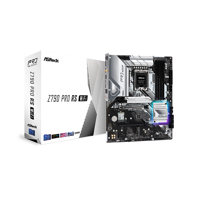 ASRock 华擎 Z790 Pro RS 匠心 WIFI6 支持CPU 14700KF/13600KF/DDR5（Intel Z790/LGA 1700） 1499元包邮