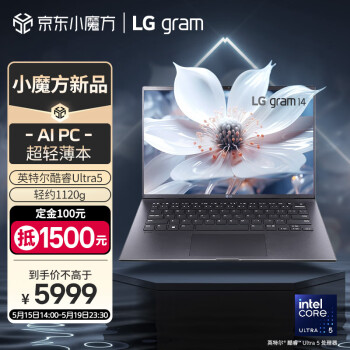 LG 乐金 gram2024 evo 14英寸笔记本电脑（Ultra5、16GB、512GB）