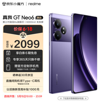 realme 真我 GT Neo6 5G手机 12GB+256GB 灵犀紫
