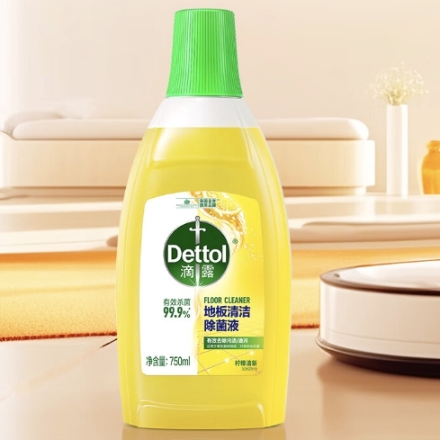 Dettol 滴露 地板清洁剂 柠檬 750ml 29.9元（59.8元/2件，双重优惠）