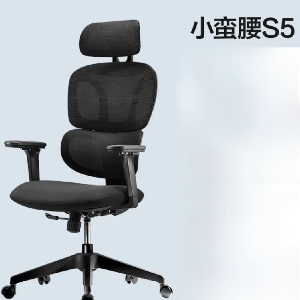 plus会员：网易严选 小蛮腰 双背人体工学椅 转椅 S5PRO 黑色无搁脚 552.61元（467.61全优惠叠加后）